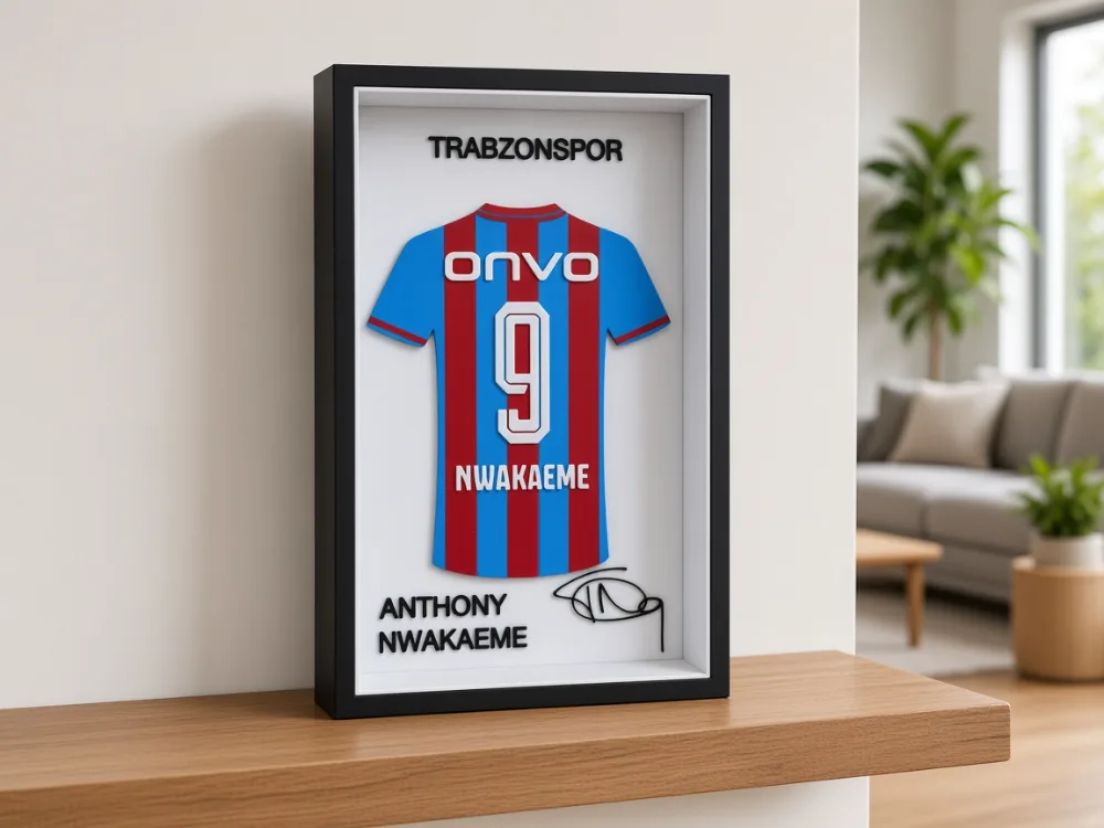Anthony Nwakaeme - Trabzonspor - İmzalı Forma Çerçevesi