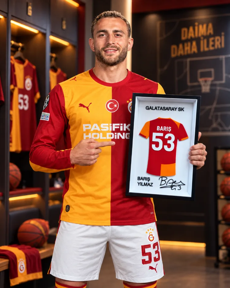 Barış Alper Yılmaz - Galatasaray SK - İmzalı Forma Çerçevesi
