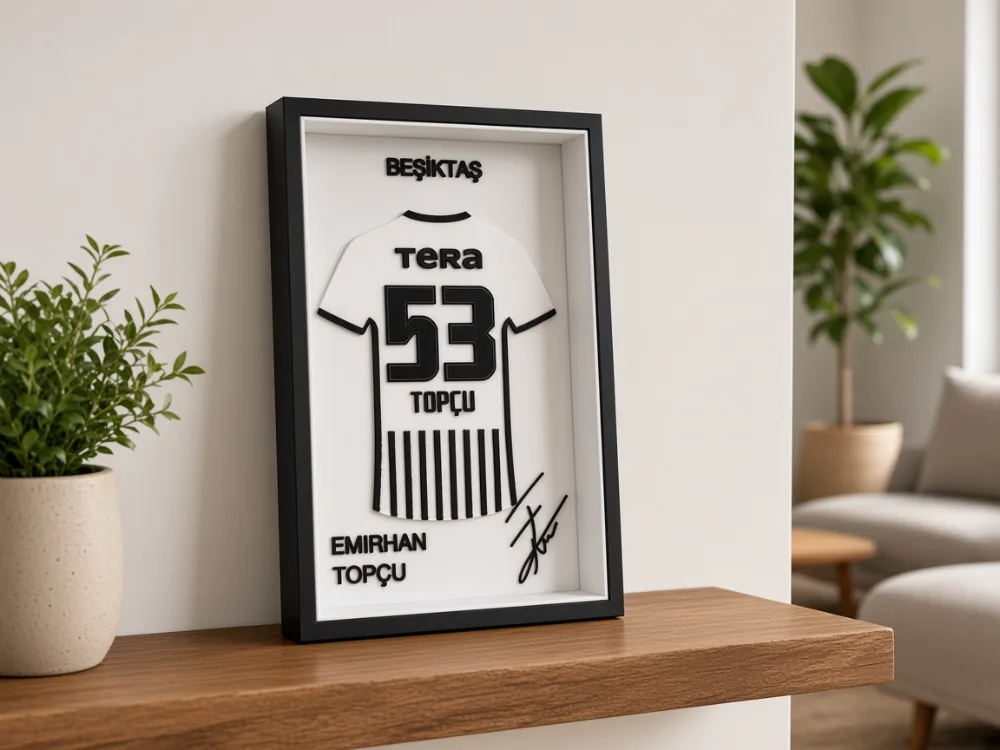 Emirhan Topçu - Beşiktaş JK - İmzalı Forma Çerçevesi