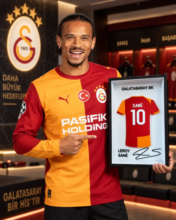 Osimhen, Leão, Sané, Barış Alper - Galatasaray Yıldızları 4’lü İmzalı Set görsel 4
