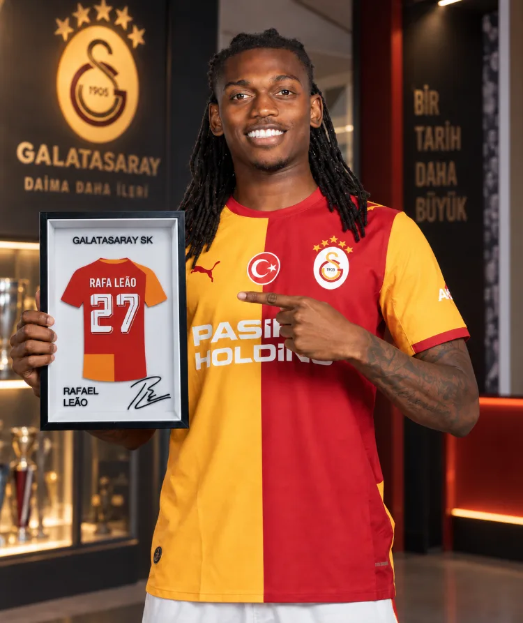 Rafael Leão - Galatasaray SK - İmzalı Forma Çerçevesi
