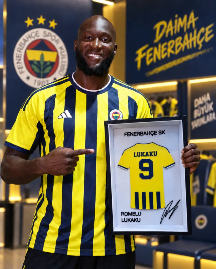 Romelu Lukaku - Fenerbahçe SK - İmzalı Forma Çerçevesi
