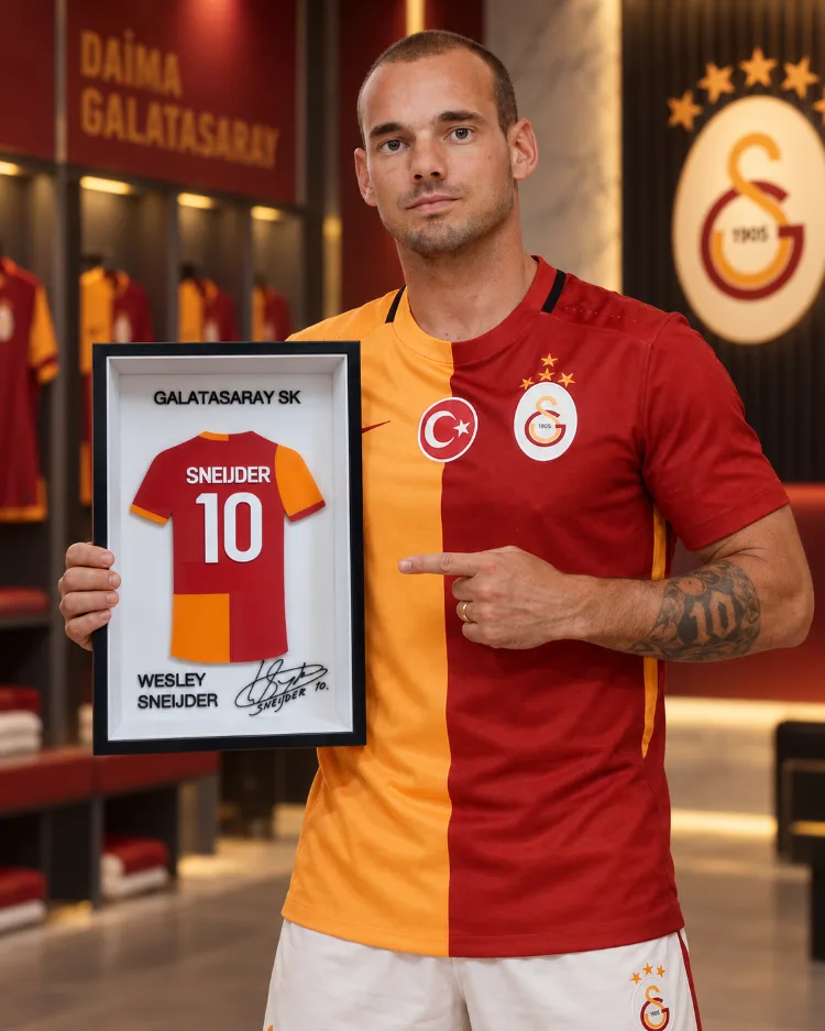 Wesley Sneijder - Galatasaray SK - İmzalı Forma Çerçevesi